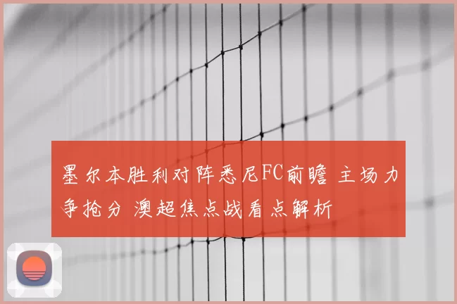 墨尔本胜利对阵悉尼FC前瞻 主场力争抢分 澳超焦点战看点解析